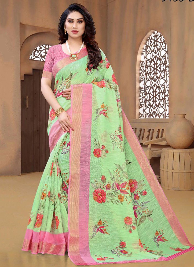 NP Latest Fancy Designer Stylish Festive Wear Rainbow Jari Border Saree Collection